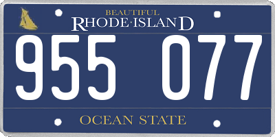 RI license plate 955077