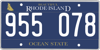 RI license plate 955078