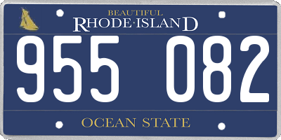 RI license plate 955082