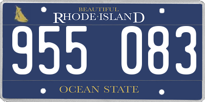 RI license plate 955083