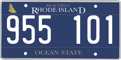 RI license plate 955101