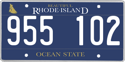 RI license plate 955102