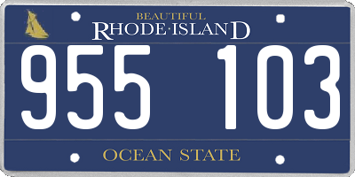 RI license plate 955103