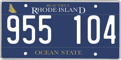 RI license plate 955104