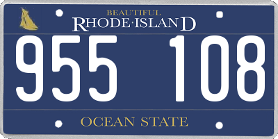 RI license plate 955108