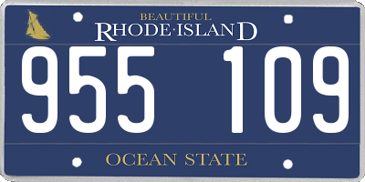 RI license plate 955109