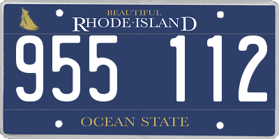 RI license plate 955112