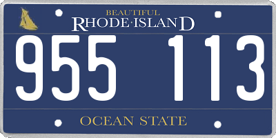 RI license plate 955113
