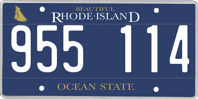 RI license plate 955114