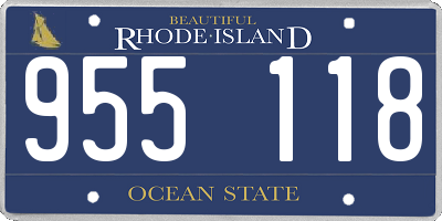 RI license plate 955118