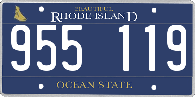 RI license plate 955119