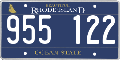 RI license plate 955122