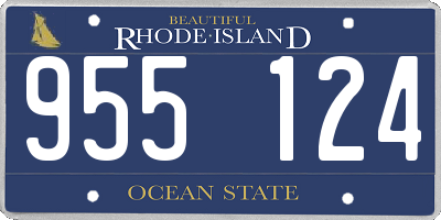 RI license plate 955124