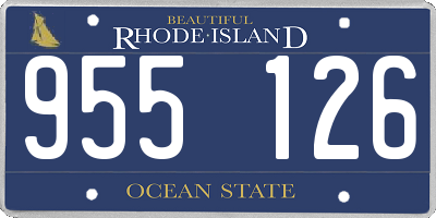 RI license plate 955126