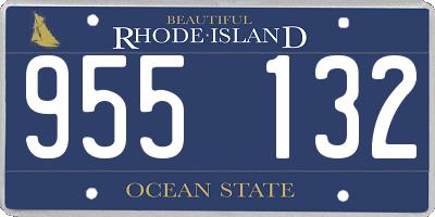 RI license plate 955132