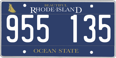 RI license plate 955135