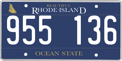 RI license plate 955136