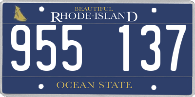 RI license plate 955137
