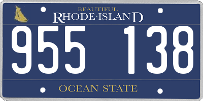 RI license plate 955138