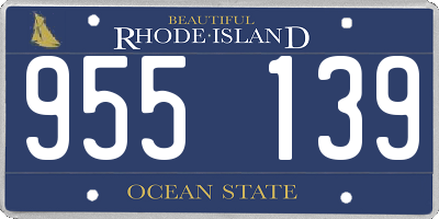 RI license plate 955139