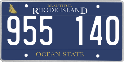 RI license plate 955140