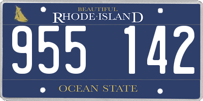 RI license plate 955142