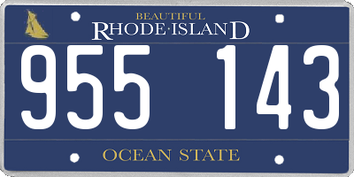 RI license plate 955143