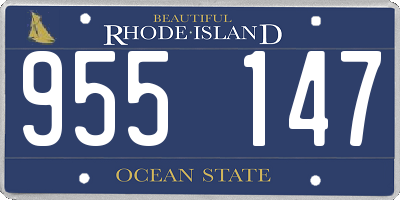 RI license plate 955147