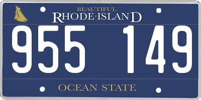 RI license plate 955149