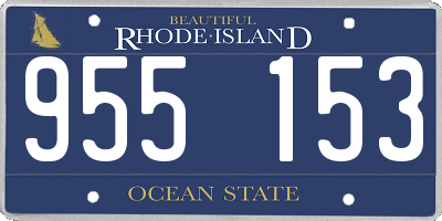 RI license plate 955153