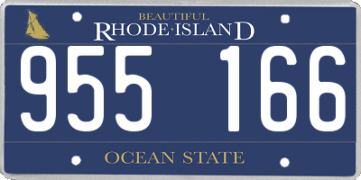 RI license plate 955166