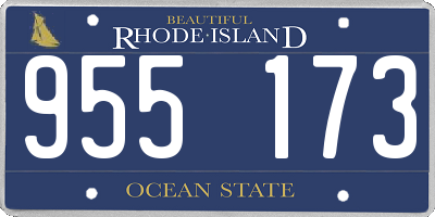 RI license plate 955173