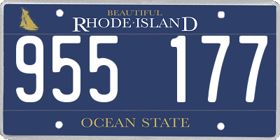 RI license plate 955177