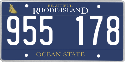 RI license plate 955178