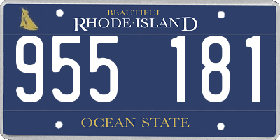 RI license plate 955181