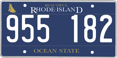 RI license plate 955182