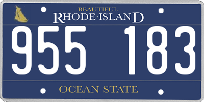 RI license plate 955183