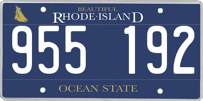 RI license plate 955192