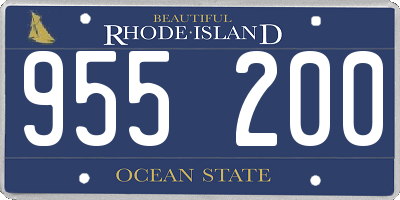 RI license plate 955200
