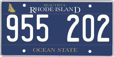 RI license plate 955202