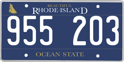 RI license plate 955203