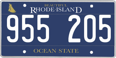 RI license plate 955205