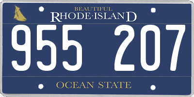 RI license plate 955207