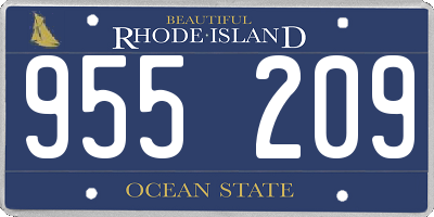 RI license plate 955209