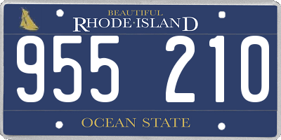 RI license plate 955210