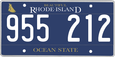 RI license plate 955212