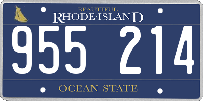 RI license plate 955214