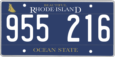 RI license plate 955216