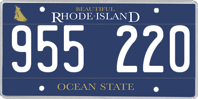 RI license plate 955220