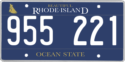 RI license plate 955221